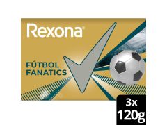 JABON DE TOCADOR REXONA ACTIVE FUTBOL 3X120 GR