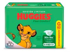 PAÑALES HUGGIES CONFORT AHORRAPACK GRANDE 60 UN