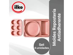 SET ILKO MOLDES GOLD ROSE 4 UN