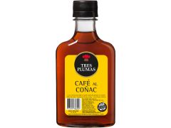 LICOR TRES PLUMAS PETACA CAFE COGNAC 200 CC