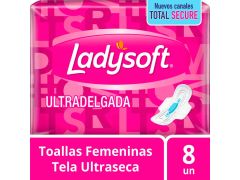 TOALLITAS FEMENINAS LADYSOFT ULTRA DELGADA SEC 8 UN